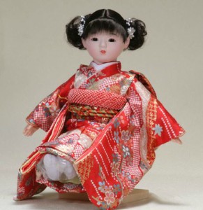 日本のおみやげ お土産 市松人形 日本人形　13号瞳