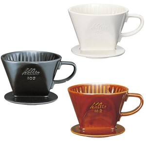  Kalita(カリタ)　陶器製コーヒードリッパー　102　02003・ロトブラウン  味わいをひときわ深める、カリタのドリッパー☆