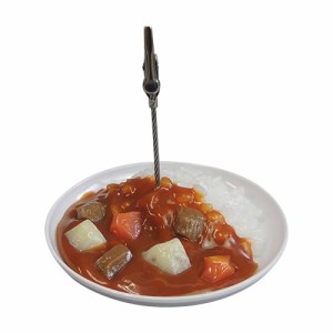 日本職人が作る  食品サンプル　メモ・フォトクリップ　ミニカレーライス　IP-562【メーカー直送】代引き・銀行振込前払い・同梱不可