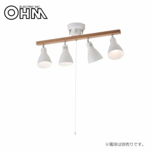 オーム電機 OHM 室内照明器具 4灯シーリングライト ホワイト 電球別売 LT-YN40AW-W【メーカー直送】代引き・銀行振込前払い・同梱不可