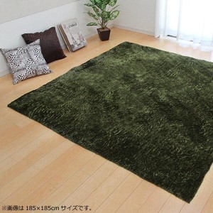 ラグ カーペット 『ラルジュ』 グリーン 約130×185cm(ホットカーペット対応) 3958909【メーカー直送】代引き・銀行振込前払い・同梱不可