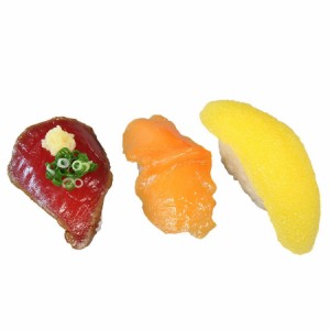  日本職人が作る 食品サンプル 寿司マグネット かつお 赤貝 数の子 IP-819  まるで本物のようなお寿司のマグネット。