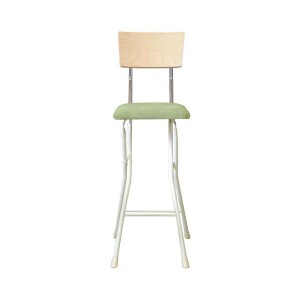 ルネセイコウ 日本製 折りたたみ椅子 フォールディング アッシュウッドチェア ハイ ナチュラル/グリーン AWC-64W |b03