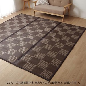 ラグ PPカーペット 『Fウィード』 ブラウン 江戸間4.5畳(約261×261cm) 2126304【メーカー直送】代引き・銀行振込前払い・同梱不可