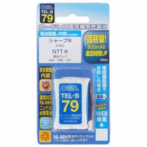 OHM コードレス電話機用充電池 高容量タイプ TEL-B79