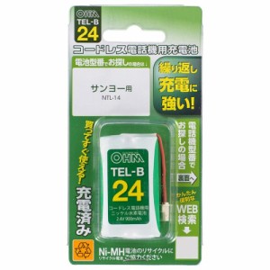 OHM コードレス電話機用充電池 長持ちタイプ TEL-B24