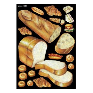 デコシールA4サイズ 食パン フランスパン チョーク 40234【メーカー直送】代引き・銀行振込前払い・同梱不可