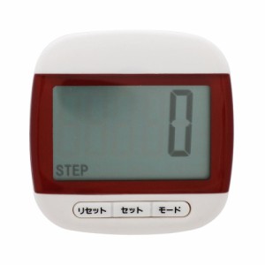 歩数計 消費カロリー表示 振り子式 クリップ付き レッド TS-P003-RD |b03