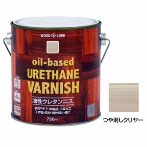 ニッペホームペイント WOODLOVE 油性ウレタンニス つや消しクリヤー 750ml【メーカー直送】代引き・銀行振込前払い・同梱不可