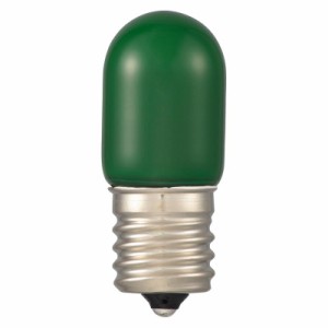  OHM LEDナツメ球装飾用 T20/E17/0.8W/3lm/緑色 LDT1G-H-E17 13  ナツメ球形装飾用LED電球