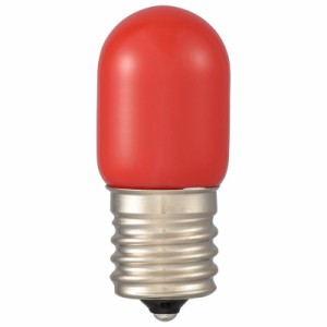  OHM LEDナツメ球装飾用 T20/E17/0.8W/4lm/赤色 LDT1R-H-E17 13  ナツメ球形装飾用LED電球