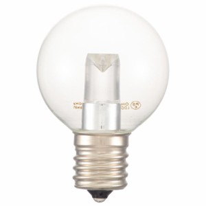  OHM LEDミニボール球装飾用 G40/E17/1.2W/60lm/クリア昼白色 LDG1N-H-E17 13C  ミニボール球形装飾用LED