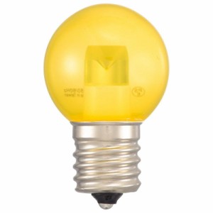 OHM LEDミニボール球装飾用 G30/E17/1.2W/52lm/クリア黄色 LDG1Y-H-E17 14C【メーカー直送】代引き・銀行振込前払い・同梱不可