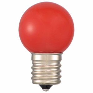 OHM LEDミニボール球装飾用 G30/E17/1.2W/8lm/赤色 LDG1R-H-E17 14【メーカー直送】代引き・銀行振込前払い・同梱不可