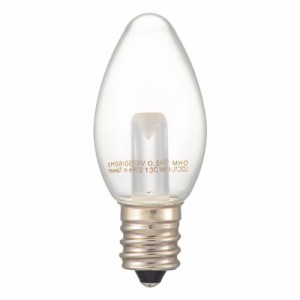  OHM LEDローソク球装飾用 C7/E12/0.5W/16lm/クリア昼白色 LDC1N-H-E12 13C  ローソク球装飾用LED