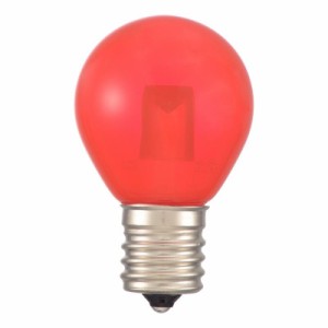 OHM LEDサイン球装飾用 S35/E17/1.2W/8lm/クリア赤色 LDS1R-H-E17 13C【メーカー直送】代引き・銀行振込前払い・同梱不可