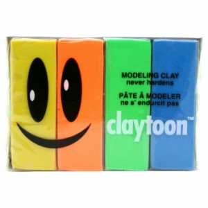 MODELING CLAY(モデリングクレイ) claytoon(クレイトーン) カラー油粘土 4色組(ミュータント) 1Pound 3個セット |b03