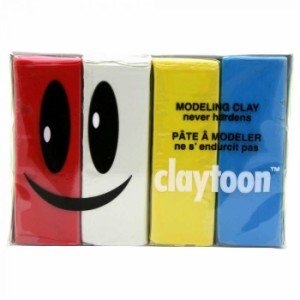 MODELING CLAY(モデリングクレイ) claytoon(クレイトーン) カラー油粘土 4色組(サーカス) 1Pound 3個セット |b03