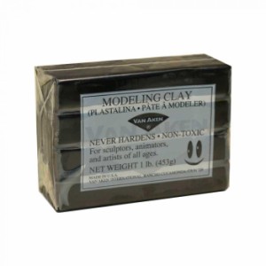 MODELING CLAY(モデリングクレイ) PLASTALINA(プラスタリーナ) 粘土 ブラック 1Pound 3個セット |b03