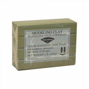 MODELING CLAY(モデリングクレイ)　PLASTALINA(プラスタリーナ)　粘土　グレイグリーン　1Pound　3個セット【メーカー直送】代引き・銀行