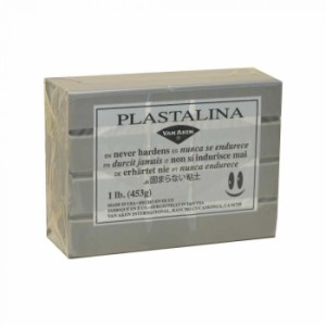 MODELING CLAY(モデリングクレイ) PLASTALINA(プラスタリーナ) 粘土 シルバーグレイ 1Pound 3個セット |b03