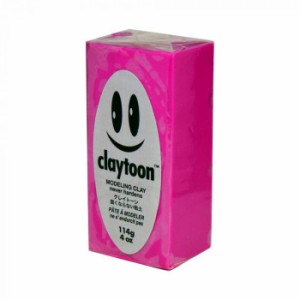 MODELING CLAY(モデリングクレイ)　claytoon(クレイトーン)　カラー油粘土　マゼンダ　1/4bar(1/4Pound)　6個セット【メーカー直送】代引