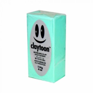 MODELING CLAY(モデリングクレイ) claytoon(クレイトーン) カラー油粘土 ミント 1/4bar(1/4Pound) 6個セット |b03