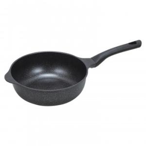 送料無料 3000円パール金属 レイヤー マーブルダイヤモンドゴールドIH対応深型フライパン24cm HB-5245 |b03