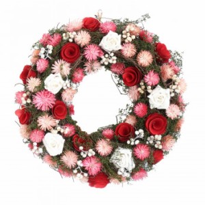 彩か(SAIKA) Wreath(リース) ルージュドライフラワー M CXO-58NM |b03