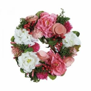彩か(SAIKA) Wreath(リース) Artifical ＆ Natural Wreath ピンクブルーム SS CXO-923SS |b03