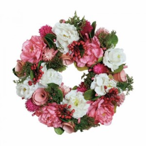彩か(SAIKA) Wreath(リース) Artifical ＆ Natural Wreath ピンクブルーム S CXO-923S |b03