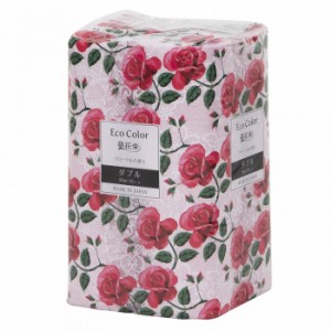 丸富製紙 トイレットペーパー ダブル エコカラー花束 フローラルの香り ピンク 12R×8セット 142314 |b03