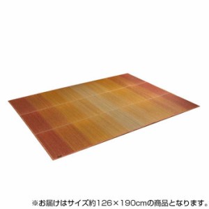 KOBA-GUARD 制菌 抗菌防臭 消臭 い草ラグカーペット 滑り止め加工 約126×190cm オレンジ 8480460【送料無料】（同梱・代引不可）