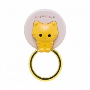  ねこちゃんのスマホリング ちゃとら RING-NEKO03  スマホの落下防止に