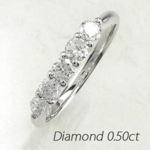 エタニティリング ダイヤモンド ゴールド 指輪 18k ハーフ 18金 K18 0.50ct