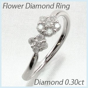 リング 指輪 レディース プラチナ 900 ダイヤモンド ダイヤ フラワー 花