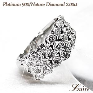 ダイヤリング 2.00ct エタニティリング 幅広 K18ホワイト/イエロー/ピンクゴールド