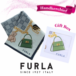 フルラ FURLA ハンカチ ギフト バッグチャーム ブルー 海外ブランド 女性 プレゼント 母の日 誕生日 お礼 お返し お祝い ギフトラッピン