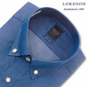 LORDSON 長袖 ワイシャツ メンズ 春夏秋冬 形態安定 ショートボタンダウン ダンガリー 【ZOD929-155】 