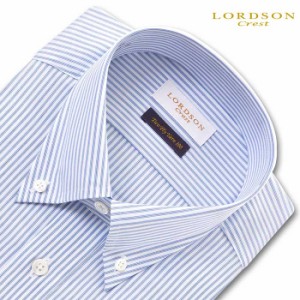 LORDSON Crest 長袖 ワイシャツ メンズ 形態安定 スリムフィット ボタンダウン 【ZOD956-450】