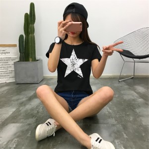 星柄 スター チュニック Tシャツ カットソー 半袖 ワンピ 楽ちん 期間限定 プレゼント タイムセール