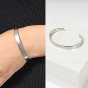 Maison Margiela メゾン マルジェラ ブレスレット アクセサリー Logo cuff ロゴカフ レディース シルバー SM1UY0065SV0158