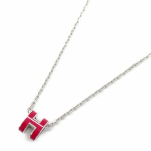 エルメス HERMES ミニ・ポップアッシュH ネックレス ネックレス ジュエリー シルバーメッキ レディース ピンク系 【中古】