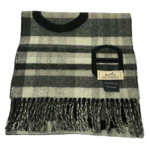 HERMES エルメス 大判ストール ロゴ柄 シルク カシミヤ カーキ系 HERMES - 【美品】 HERMES / エルメス | BRAZIL detail カシミヤ