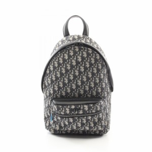 ディオール Dior RIDER リュックサック バックパック バッグ キャンバス レザー キッズ ベージュ系 / ネイビー系 / ブラック系 【中古】