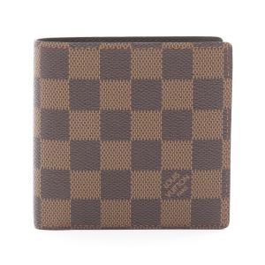 ルイ・ヴィトン LOUIS VUITTON ポルト ビエ カルト クレディ モネ 二つ折り財布 財布 PVCコーティングキャンバス ダミエ メンズ レディー