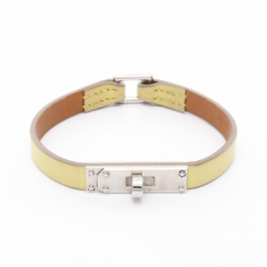 エルメス HERMES マイクロケリー ブレスレット アクセサリー レザー レディース イエロー系 / シルバー系 【中古】