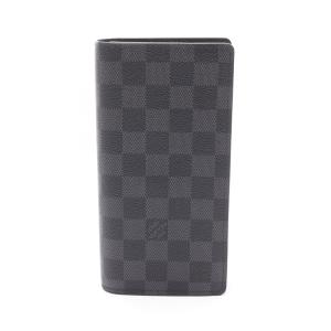 ルイ・ヴィトン LOUIS VUITTON ポルトフォイユ ブラザ ダミエグラフィット 二つ折り長財布 財布 レザー PVC メンズ ブラック系 N62665 【