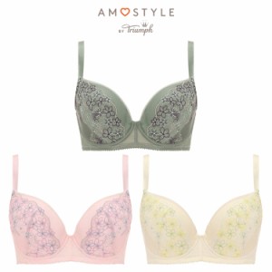 ★セール20％OFF★(アモスタイル)AMOSTYLE チャーミングラマー ブラ(パッドなし)＆ショーツセット フラワーフィールド AMST1397 WHP + Hi