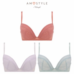 セール39%OFF (アモスタイル)AMOSTYLE デイリーAMOSTYLE 寄せブラ ブラ＆ショーツセット(モイスチャーフラワー)(Eカップ)AMST508 WHU + M